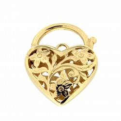 Large Filigree Padlock Y/G